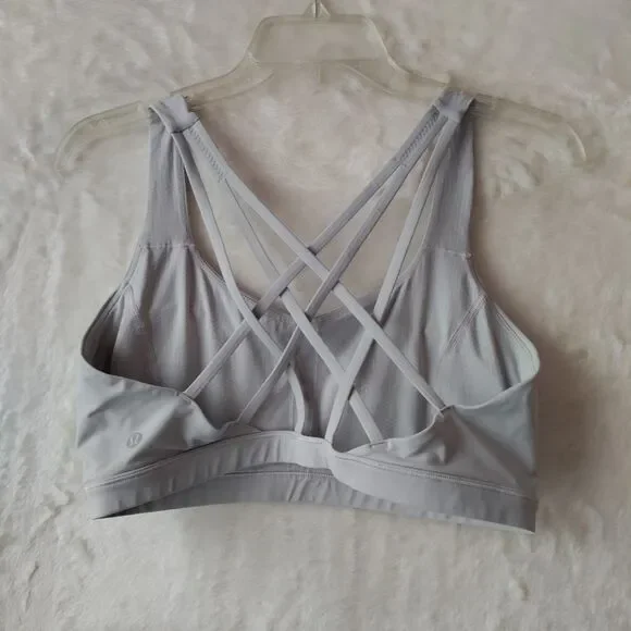 Lululemon Free to Be Serene Bra Light Support C/D Cup In Gray Women's Sz 12 - Picture 7 of 9